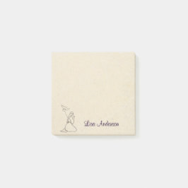 Personlig Anteckning som bokför anteckning Post-it Block