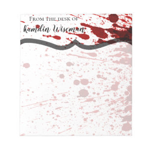Personlig Anteckningsblock Blood Splatter Vampire