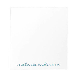 Personlig Anteckningsblock skript Namn Feminine Gi