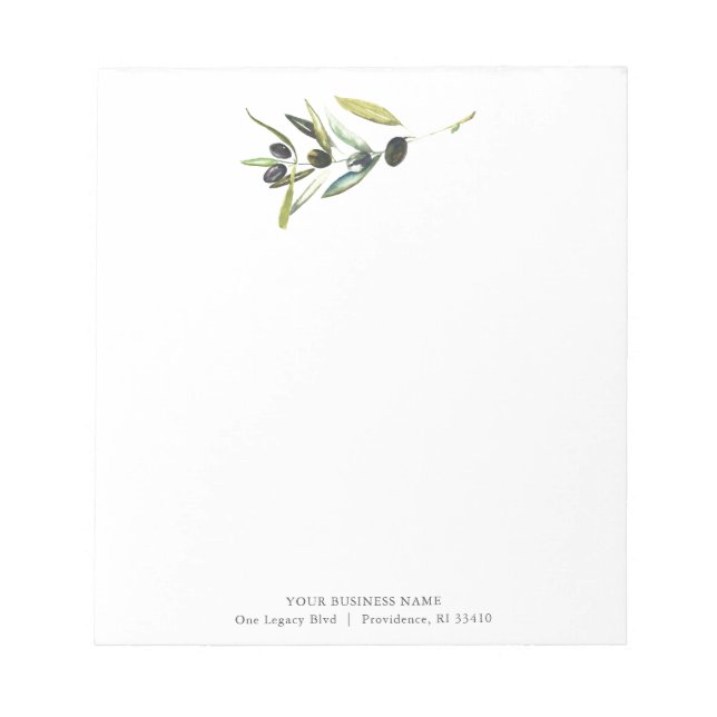 Personlig Anteckningsblock Watercolor Olive Gren (Framsida)
