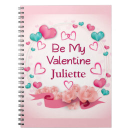 Personlig anteckningsbok 'Be My Valentine'