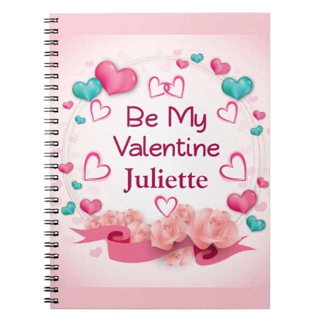 Personlig anteckningsbok 'Be My Valentine' (Framsidan)