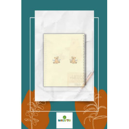 Personlig anteckningsbok med björnmotiv – tillbaka