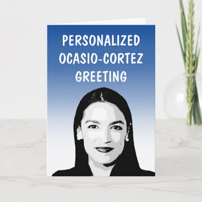 Personlig AOC / Ocasio-Cortez Välkomstkort Kort (Framsida)