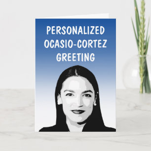 Personlig AOC / Ocasio-Cortez välkomstkort Kort