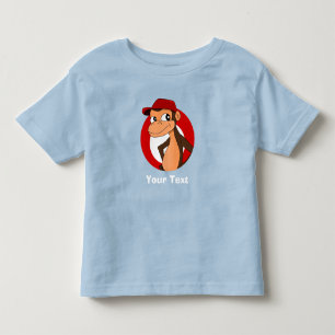 Personlig, apa tecknad småbarn t-shirt