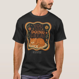 Personlig apelsin-katt-motiverande tröja