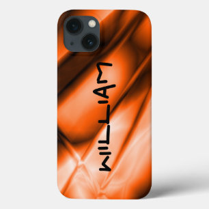 Personlig apelsinfärgad iPhone-tufft fodral