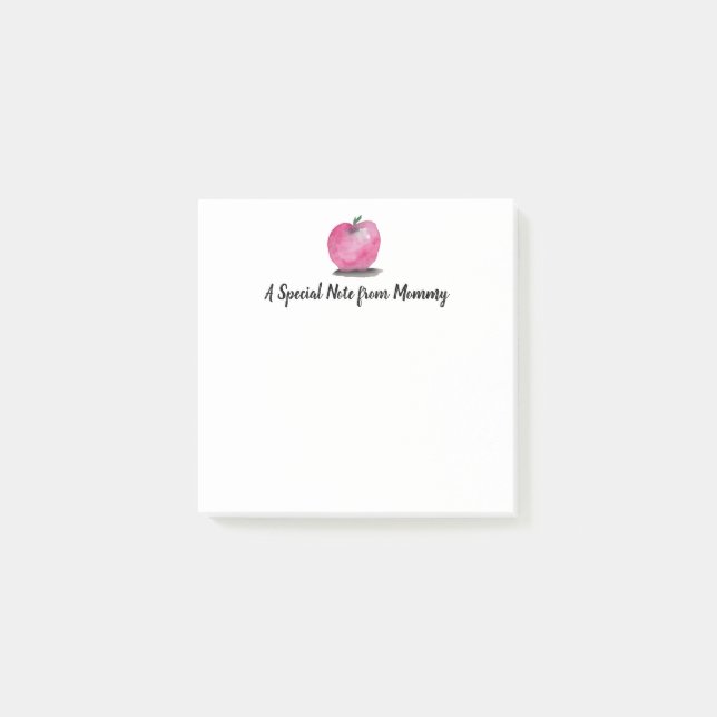 Personlig äppelvattenfärg En speciell hälsning Mam Post-it Block (Framsida)