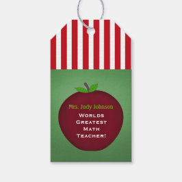 Personlig Apple Teacher Gift-Märkre Presentetikett
