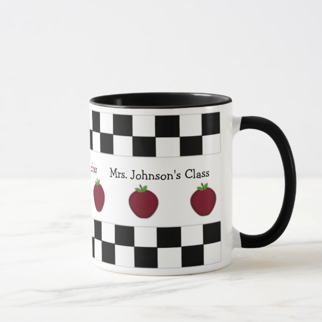 Personlig Apple Teacher-mugg Mugg (Höger)