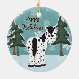 Personlig Appy Helgdagars Horse Ornament