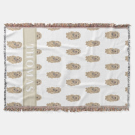 Personlig Apricot Golden Doodle Reversible Filt