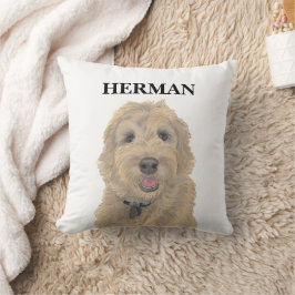 Personlig Apricot Golden Doodle Reversible Kudde