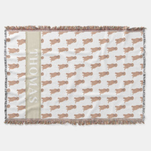 Personlig Apricot Red Golden Doodle Filt