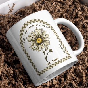 Personlig April Birth Month Flower Kaffemugg