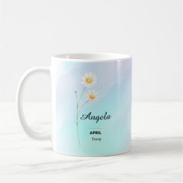 Personlig April Flower Mugg