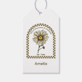 Personlig April Födelsemånad Blomma Presentetikett