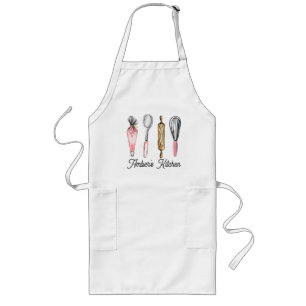 Personlig Apron, Namn Apron, anpassat namn Long A Långt Förkläde