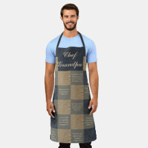 Personlig Apron - Skript för flerspråkig Vintage