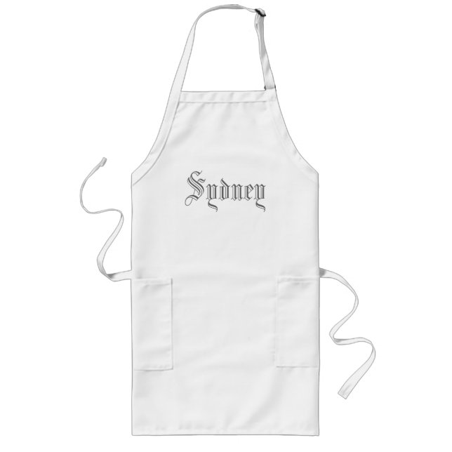 Personlig Apron - Sydney Långt Förkläde (Framsidan)