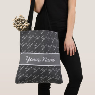 Personlig Aqua aerobics typography mönster Tote Tygkasse