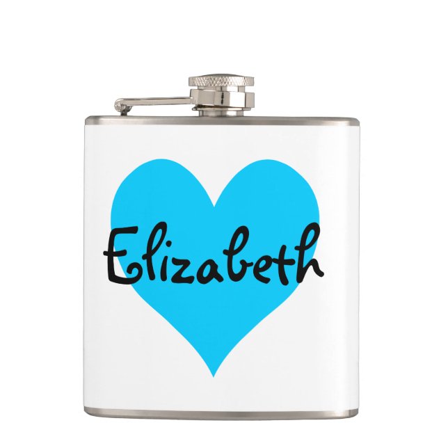 Personlig Aqua Blue Heart Fickplunta (Framsidan)