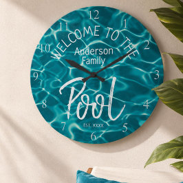 Personlig Aqua Vatten Välkommen till Familjebassän Stor Klocka