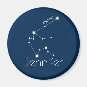 Personlig Aquarius Zodiac Constellation Magnet