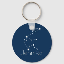Personlig Aquarius Zodiac Constellation Nyckelring