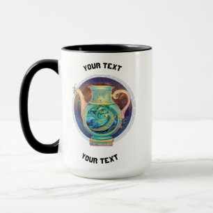 PERSONLIG Aquarius ZODIAC SIGN Mugg