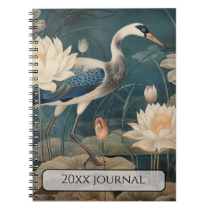 Personlig Aquatic Serenity & Lotus Tranakstudie Anteckningsbok