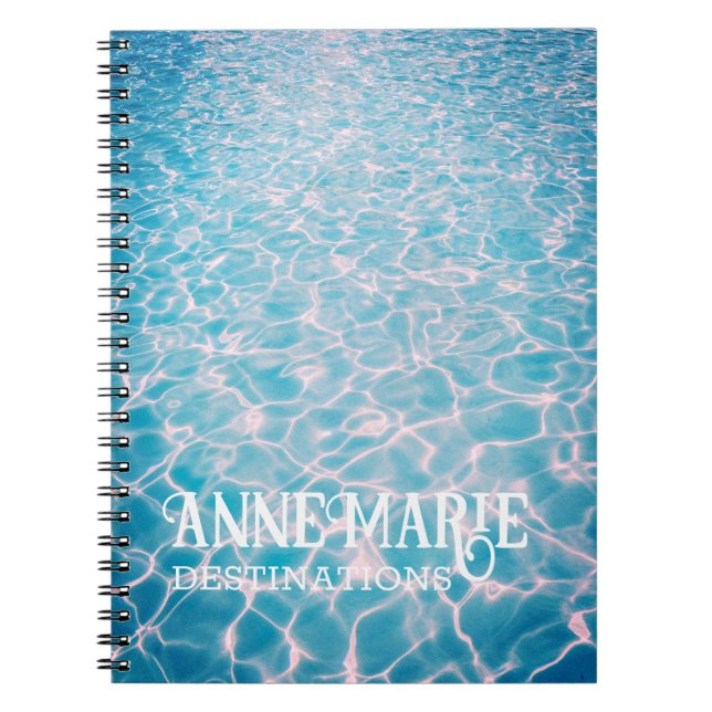 Personlig Aquatic Summer Bassäng Anteckningsbok (Framsidan)