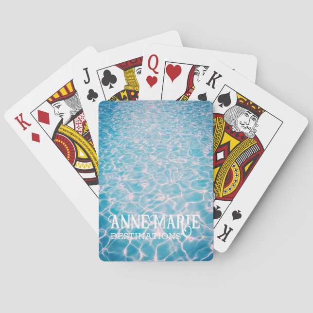 Personlig Aquatic Summer Bassäng Casinokort (Baksidan)