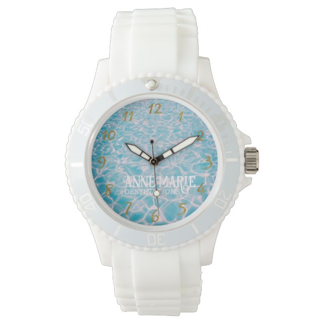 Personlig Aquatic Sunny Summer Bassäng Armbandsur (Framsida)