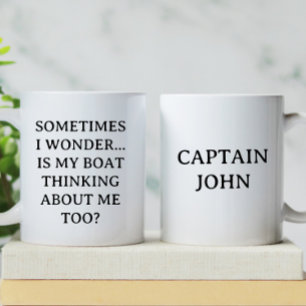 Personlig är mitt inledande tänkande Funny Boati Kaffemugg