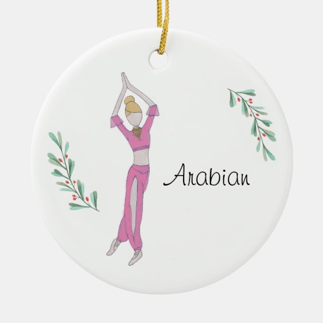 Personlig Arabian KeepsakCeramic Ornament (Framsidan)