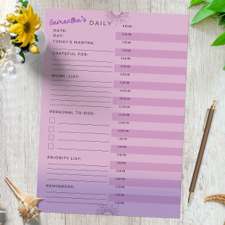 Personlig arbetsplan, att göra, påminnelse, Mantra Anteckningsblock