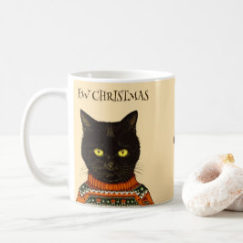 Personlig Arg - svart katt i julklapp Kaffemugg