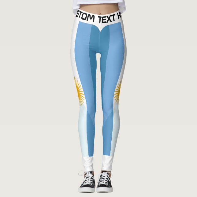 Personlig Argentina Fotbollsfan Leggings (Framsida)