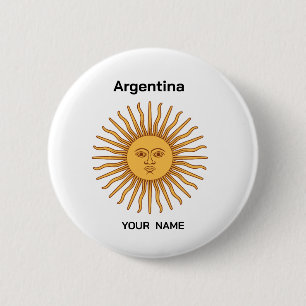 Personlig Argentinsk Sol de Mayo-spänne Knapp