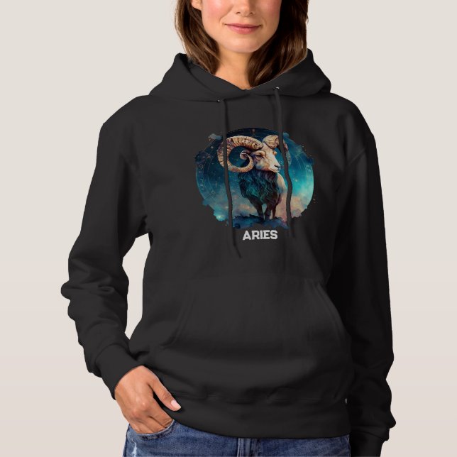 Personlig Aries Zodiac Astrology Ram Birthday T Shirt (Framsida)