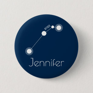 Personlig Aries Zodiac Constellation Knapp