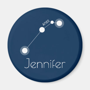 Personlig Aries Zodiac Constellation Magnet