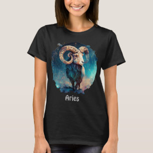 Personlig Aries Zodiac Ram Astrology T Shirt