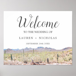 Personlig Arizona Desert Bröllop Välkommen Poster