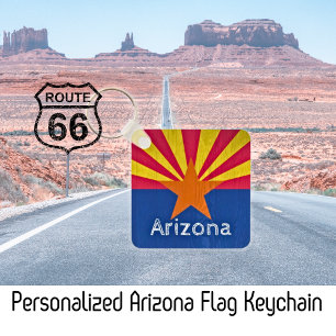 Personlig Arizona Flagga Nyckelring