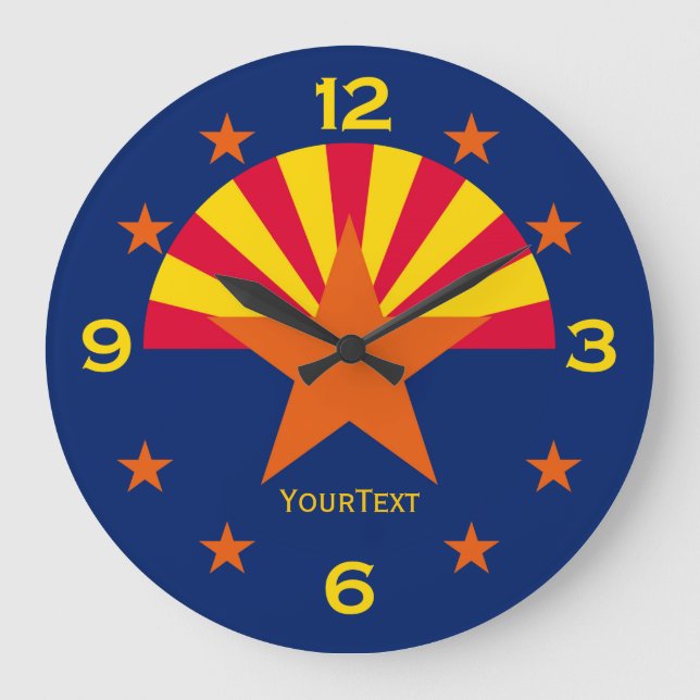 Personlig Arizona Statlig flagga på en Stor Klocka (Framsida)