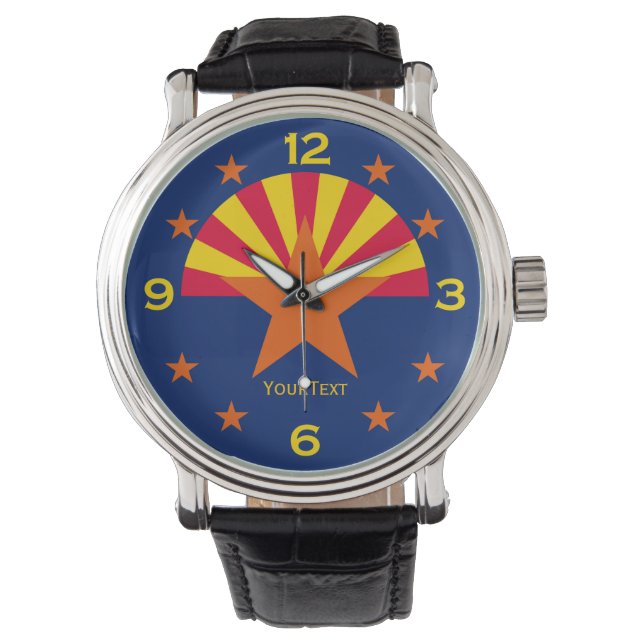 Personlig Arizona Statlig flagga Watch Design Armbandsur (Framsida)