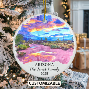 Personlig Arizona Statlig jul Julgransprydnad Keramik